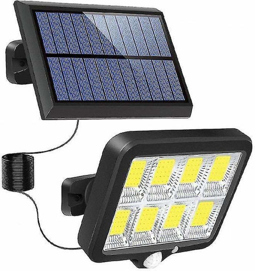 Montat pe perete Lampă Solară 30W 1800lm Alb Rece 6000K cu Senzor de Mișcare și Telecomandă