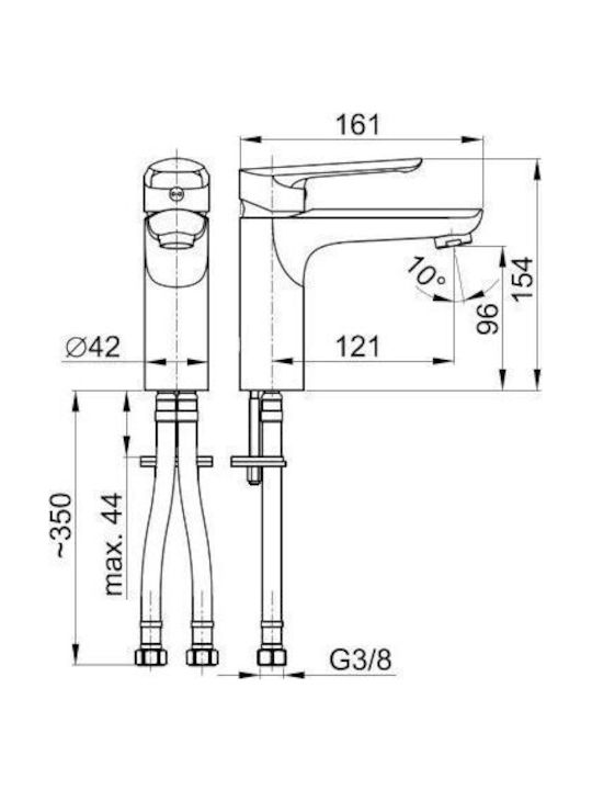 KFA Kfa Mischung Waschtischarmatur Chrome