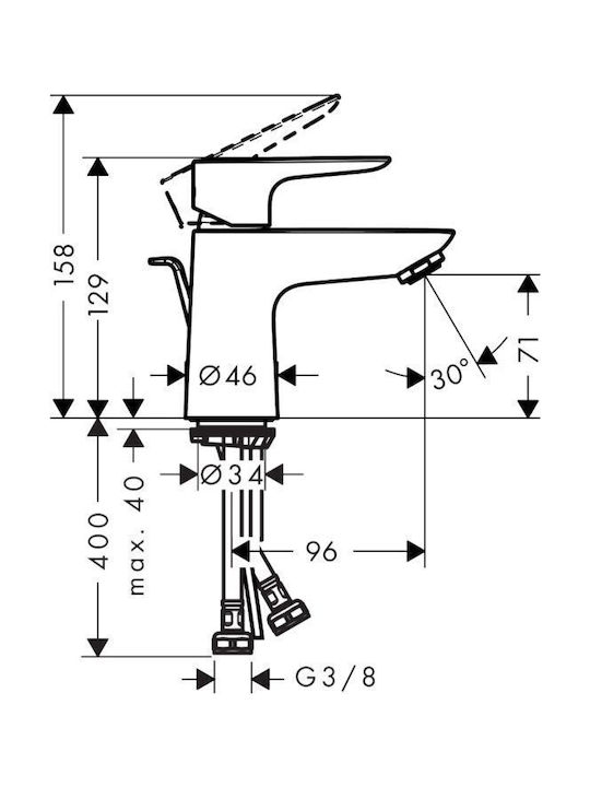 Hansgrohe Mixing Sink Faucet Silver