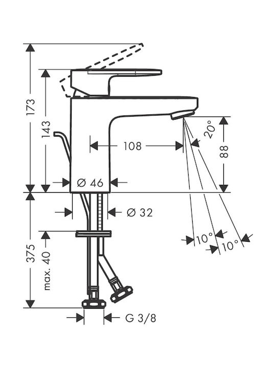 Hansgrohe Vernis Blend Mixing Sink Faucet Chrome