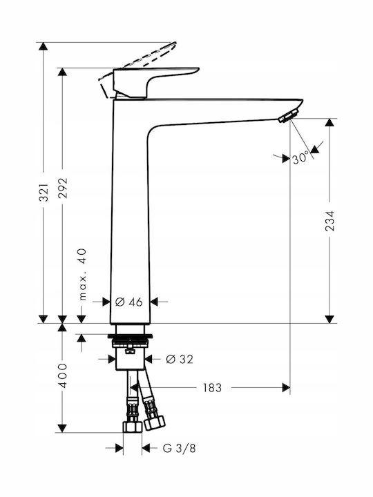 Hansgrohe Mixing Sink Faucet Black