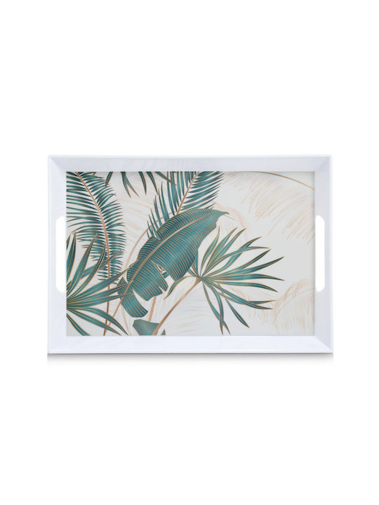 Wooden Rectangular Decorative Tray Z-l Palm 30.5x22cm