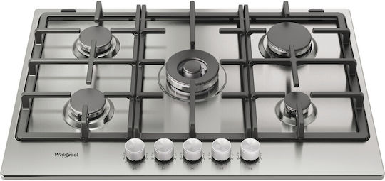 Whirlpool Natural Gas Cooktop Autonomous 75x51εκ. Silver