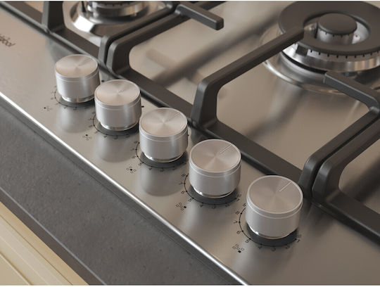 Whirlpool Natural Gas Cooktop Autonomous 75x51εκ. Silver