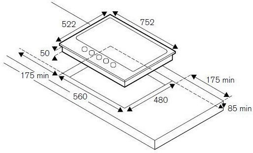 Bertazzoni Εστία Υγραερίου Αυτόνομη 75.5x52.5εκ.