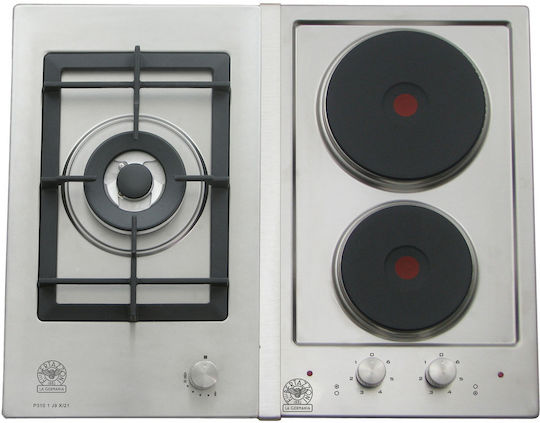 La Germania Natural Gas & Electric Cooktop Autonomous 61.5x51εκ. Silver