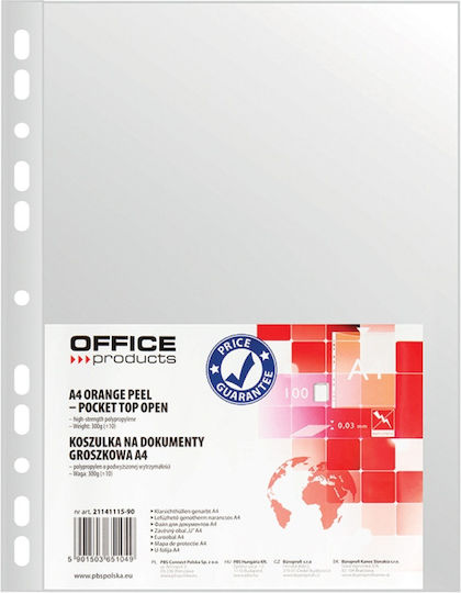 Office Products Plastikeinlagen für Dokumente A4 mit Löchern 100Stück