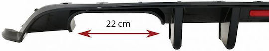 Rear Bumper Diffuser VW Golf VII 7.5 17-20 Facelift R-look Black Glossy LED Stop Light