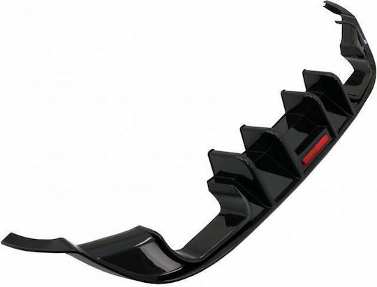 Rear Bumper Diffuser VW Golf VII 7.5 17-20 Facelift R-look Black Glossy LED Stop Light