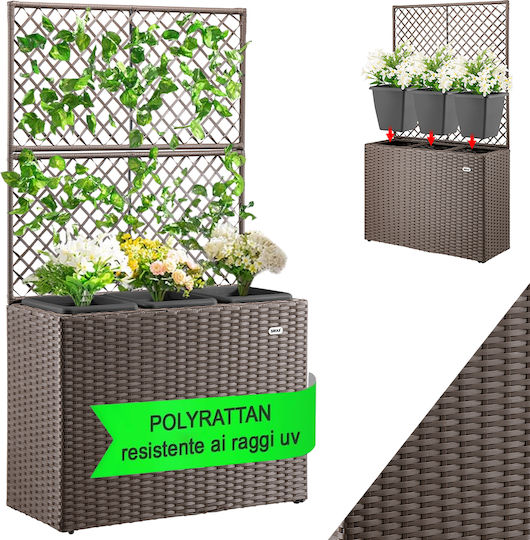 Bakaji Topf Kunststoff Brown 22x33.6x25cm.