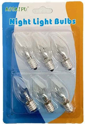 E12 Fassung Salzlampe Glühbirne 10 Watt 6 Stück