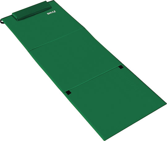 Bakaji Foldable Beach Sunbed Green 160x56x46cm