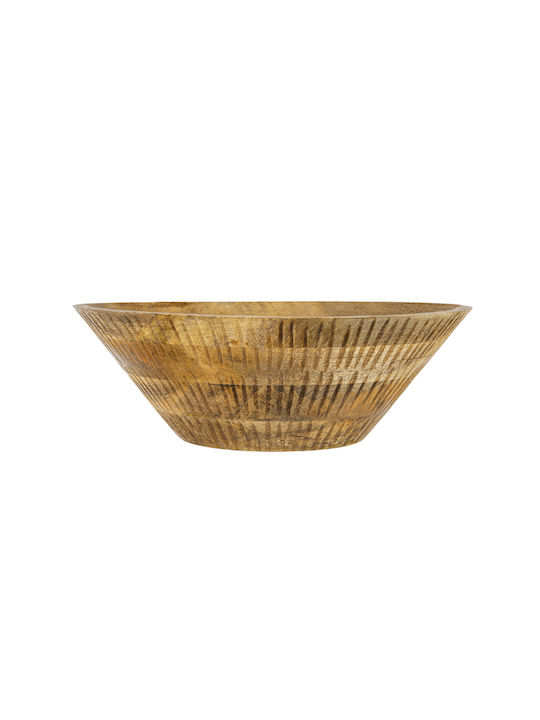 Artekko Mango Διακοσμητικό Μπωλ Ξύλινο Μπεζ 30.5x30.5x10.2cm
