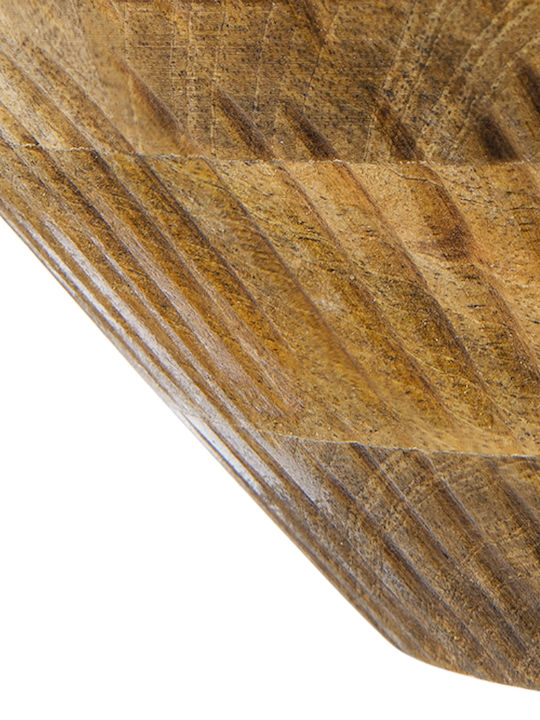 Artekko Mango Διακοσμητικό Μπωλ Ξύλινο Μπεζ 30.5x30.5x10.2cm