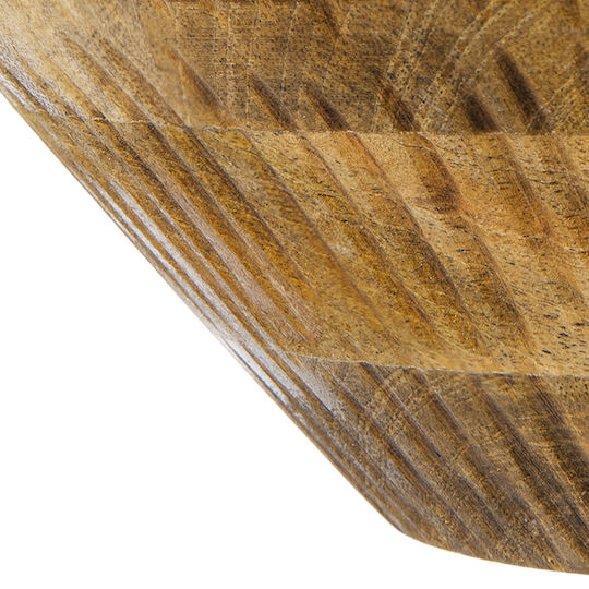 Artekko Mango Bol Decorativ Lemn Bej 30.5x30.5x10.2cm 1buc