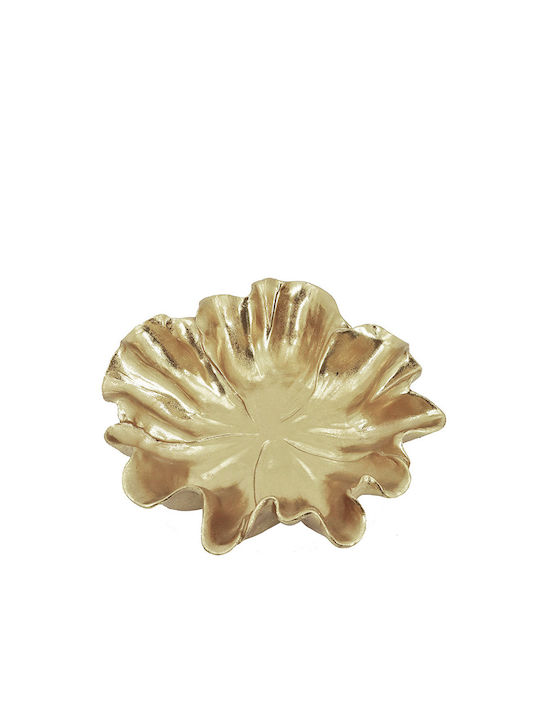 Zaros Dekorative Schüssel Polyresin Gold 25x6.8cm 1Stück
