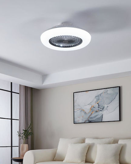 Eglo Sayulita-L Ceiling Fan 55cm with Light Fixture White