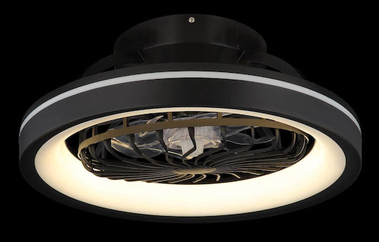 Globo Lighting Deanne Затворен Тип (Плафон) 48см с Магазин за онлайн търговия с Мегапикселови Обективи Черен