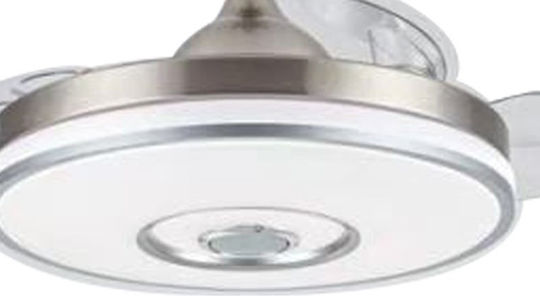 Primo PRCF-80682 Ventilator De Tavan 106.68cm Cu Lentile De Mărire Transparent / Argintiu