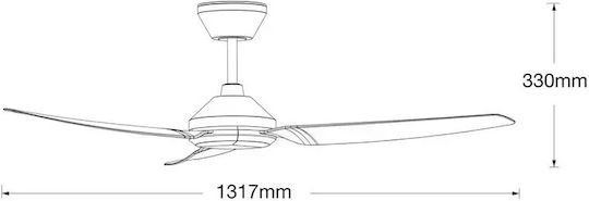 Lucci Air Polis Deckenventilator 132cm Schwarz