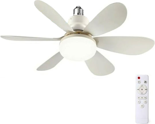 Rixme Ceiling Fan 52cm with Light White