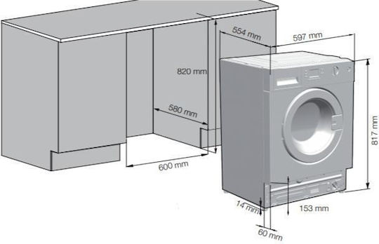 Blomberg Εντοιχιζόμενο Πλυντήριο Ρούχων 8kg 1400 Στροφών LWI284410