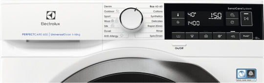 Electrolux Πλυντήριο Ρούχων 10kg με Τεχνολογία Ατμού 1400 Στροφών EW6F341PSE