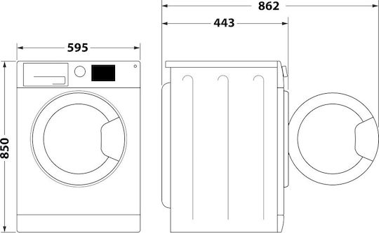 Indesit Πλυντήριο Ρούχων 6kg 1200 Στροφών BWSA 61294 W EU N