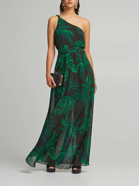 Summer Maxi Dress for Wedding Christening Green