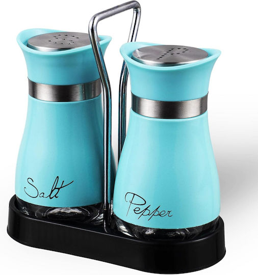 Set Sare și Piper Inox cu Suport 2buc