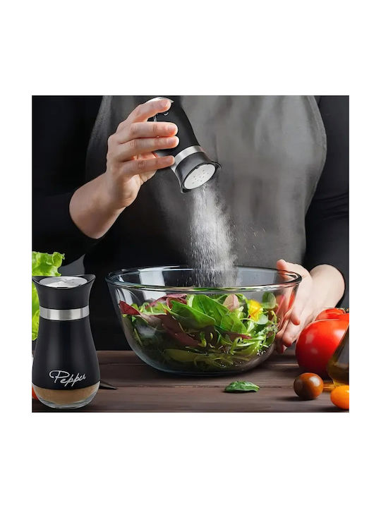 Set Sare și Piper Inox cu Suport 2buc