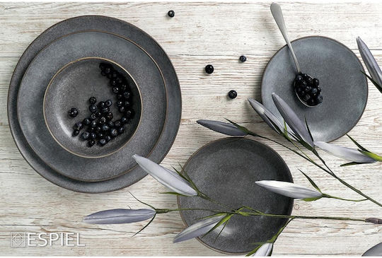 Espiel Etna Platou Decorativ Oval Ceramică Gri 1buc 36x27x3buc Espiel Etna Platou Decorativ Oval Ceramică Gri 1buc 36x27x3buc