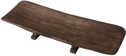 Atmosphera Paulownia Διακοσμητική Πιατέλα Λευκή 46.5x15x6εκ.
