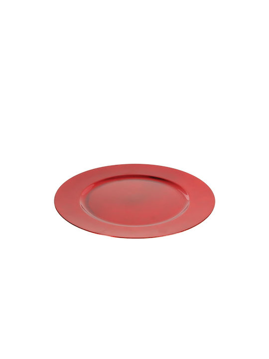 Atmosphera Platou Decorativ Rotundă Plastic Roșie 1buc 33x33buc
