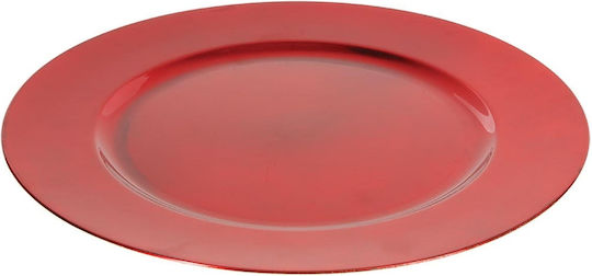 Atmosphera Platou Decorativ Rotundă Plastic Roșie 1buc 33x33buc
