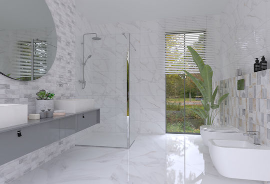 Hatz Marmi Wall Interior Matte Ceramic Tile 60.5x30.5cm Grey