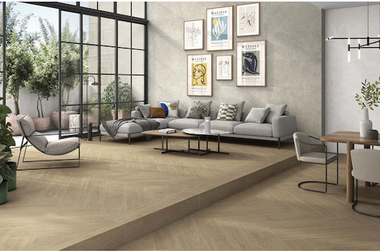Stn Ceramica Haya Floor Interior Matte Ceramic Tile 120x23cm Haya
