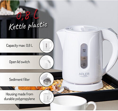 Adler Reisekessel 800ml 850W Weiß
