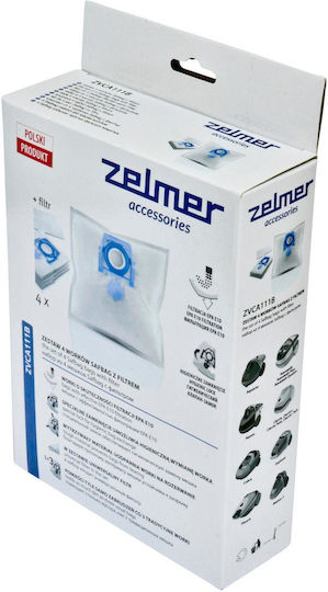 Zelmer Σακούλες Σκούπας 4τμχ Συμβατή με Σκούπα Zelmer