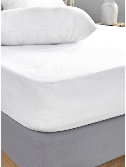 Palamaiki Schutzauflage Doppel Wasserdicht mit Rock Weiß 150x200+35cm