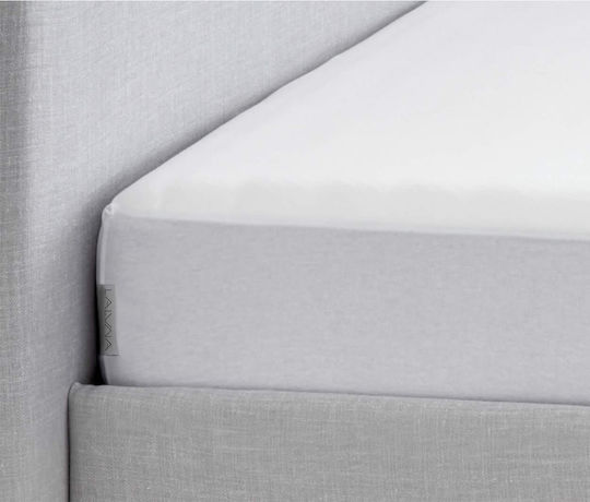 La Luna Protective Cover Double Bamboo Jersey White 140x200+35cm