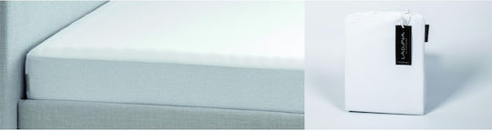 La Luna Protective Cover Double Bamboo Jersey White 140x200+35cm