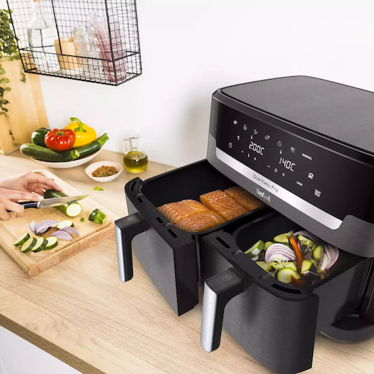 Tefal Easy Fry Friteuză cu aer cu Coș Detașabil Dublu 11lt Gri