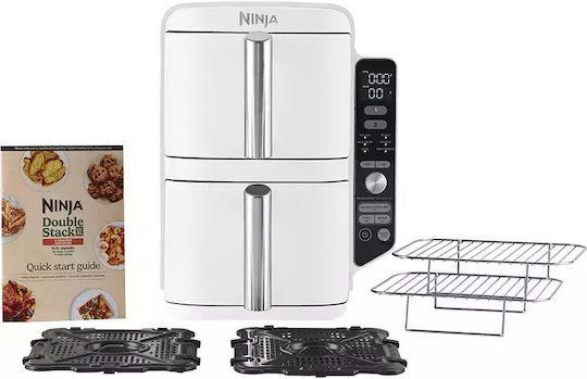 Ninja Double Stack XL Air Fryer with Double Detachable Bucket 9.5lt White