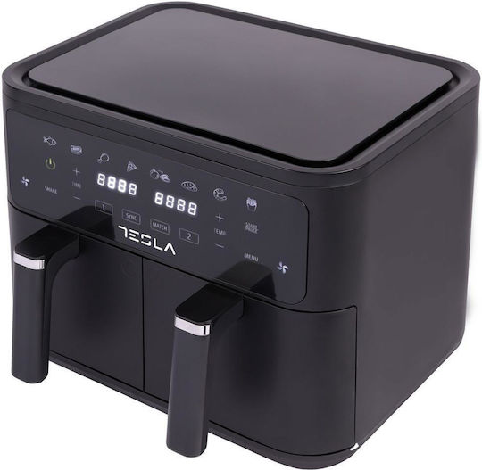 Tesla Air Fryer με Wi-Fi & Διπλό Αποσπώμενο Κάδο 9lt Μαύρο AF900BSD