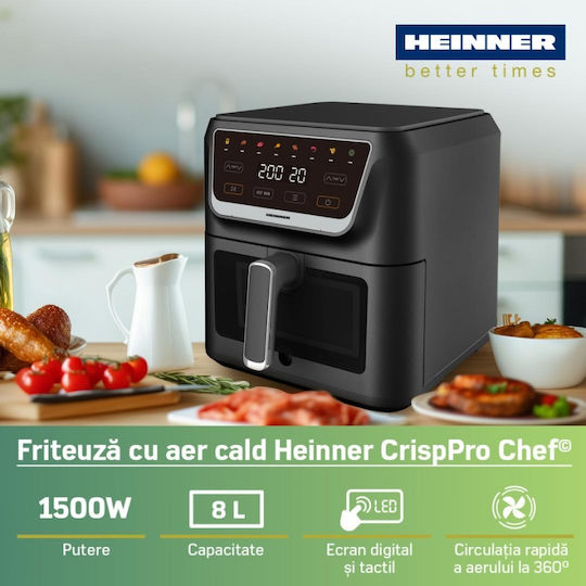 Heinner Friteuză cu aer 8.6lt Negru HAF-H8BK1700