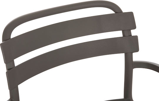 Outdoor Chair Polypropylene Korver Dark Olive Green 48x67x46cm