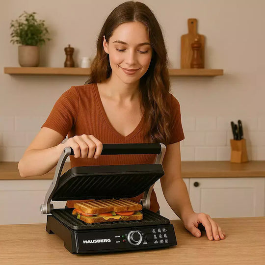 Hausberg HB-633RS Sandwich Maker Grill 2200W Roșie