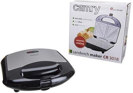 Camry Sandwichmaker für for 2 Sandwiches Sandwiches 700W Gray
