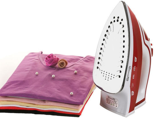 Hausberg HB-7831RS HB7831RS Steam Iron 2200W with Stainless Steel Plate and Continuous Steam Supply 17g/min